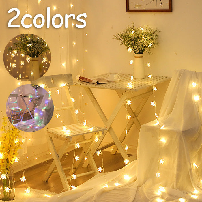 Garland light of snow crystal