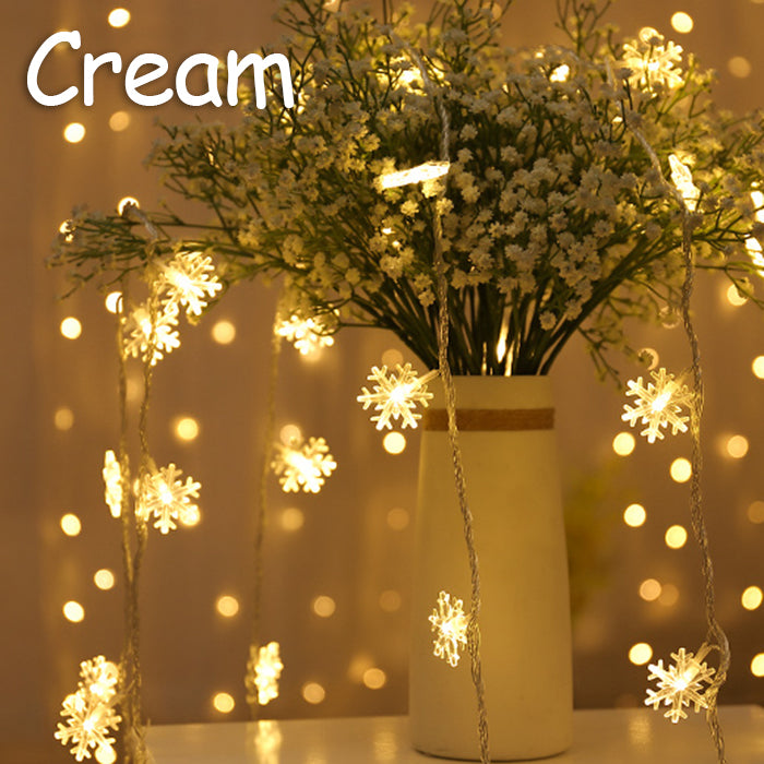 Garland light of snow crystal