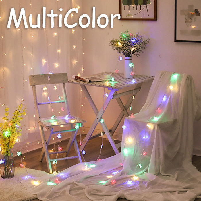 Garland light of snow crystal