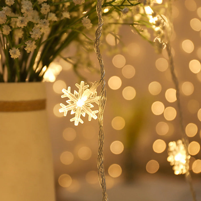 Garland light of snow crystal