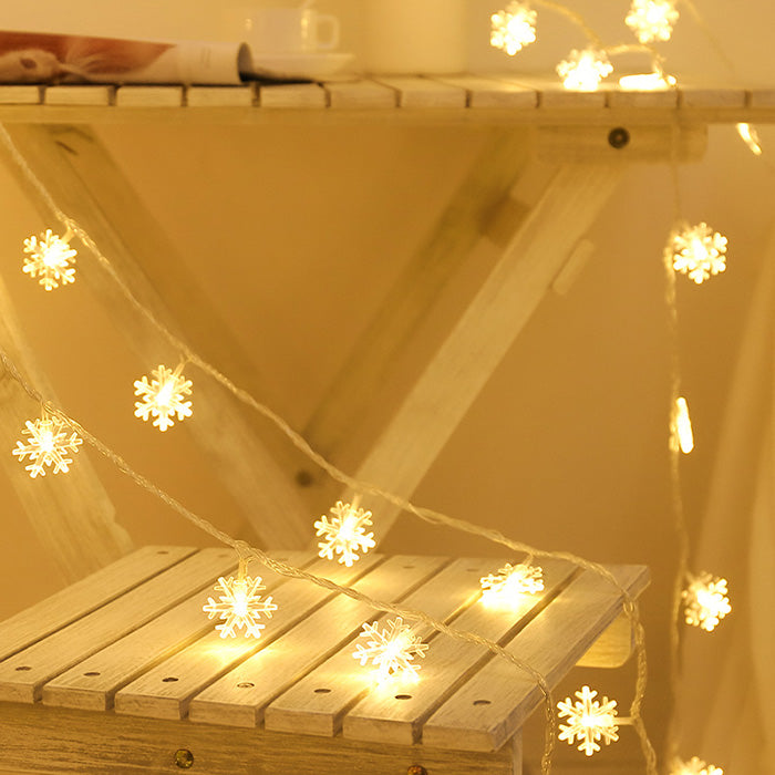 Garland light of snow crystal