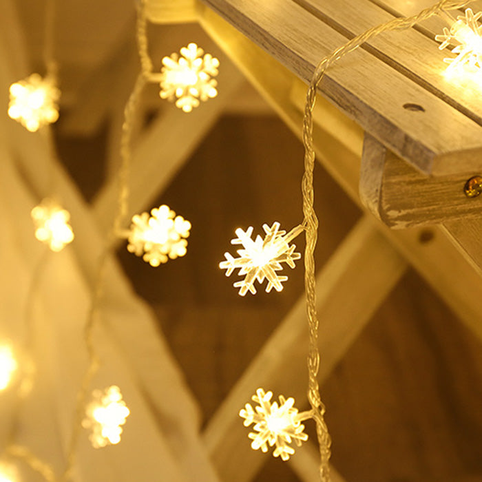 Garland light of snow crystal