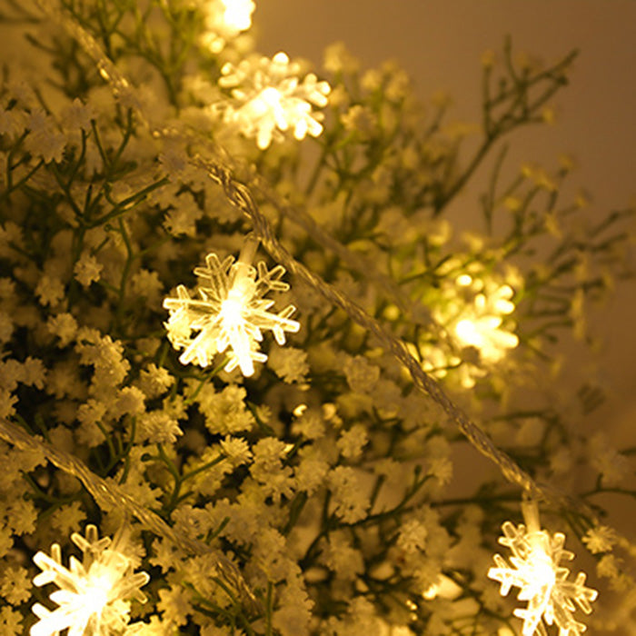 Garland light of snow crystal