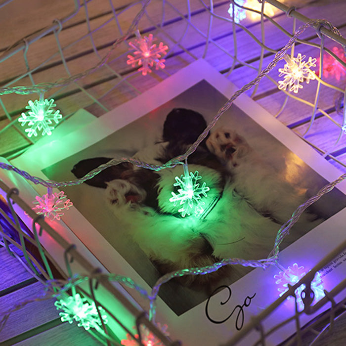 Garland light of snow crystal
