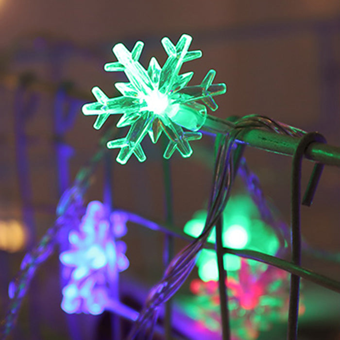 Garland light of snow crystal