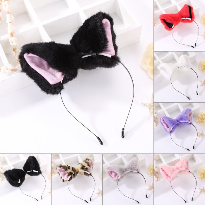 Fluffy cat ear headband