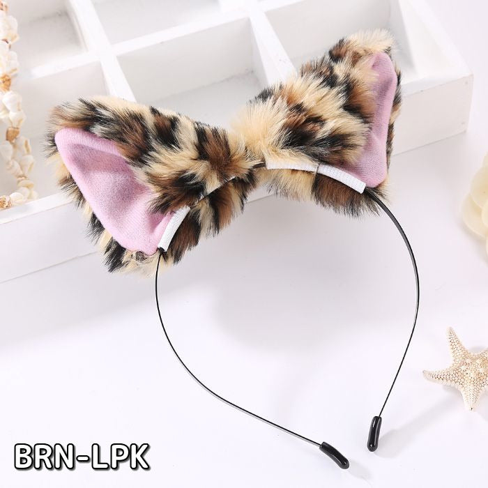 Fluffy cat ear headband
