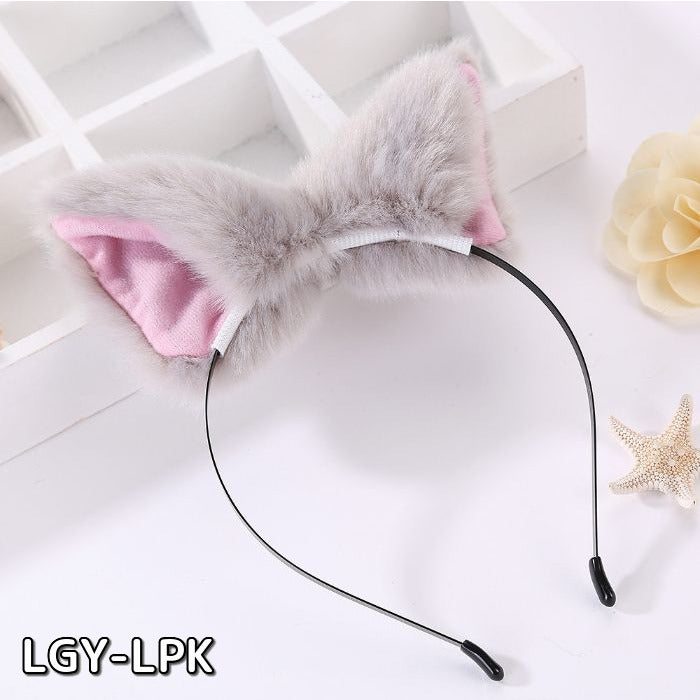 Fluffy cat ear headband