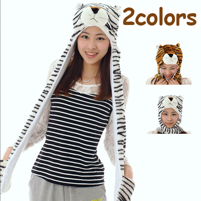 Tiger with ear muffler