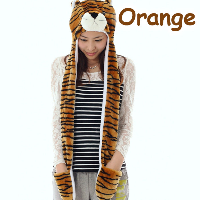 Tiger with ear muffler