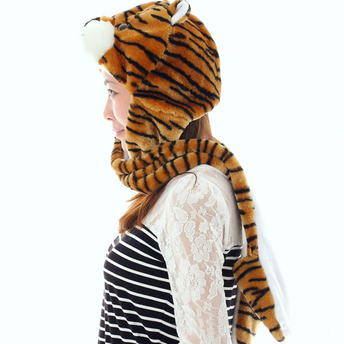 Tiger with ear muffler