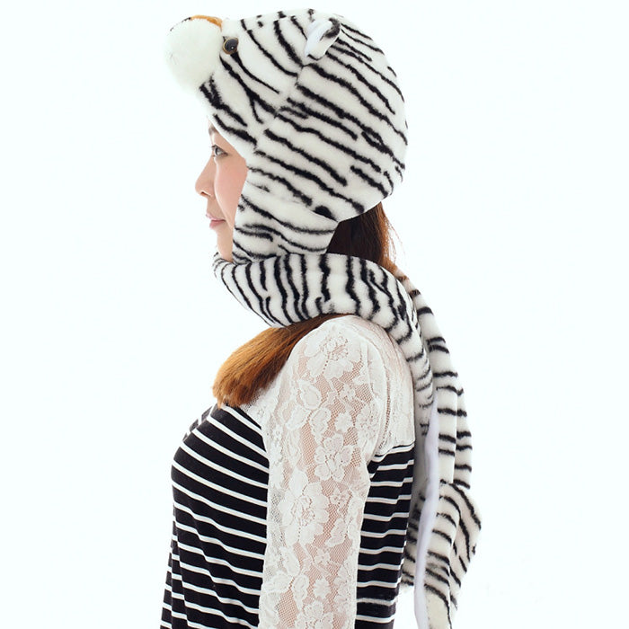 Tiger with ear muffler