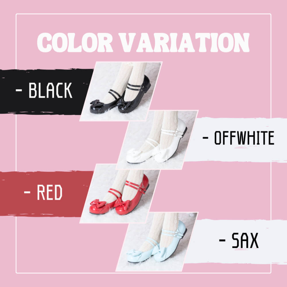 Double strap Petanko ribbon shoes
