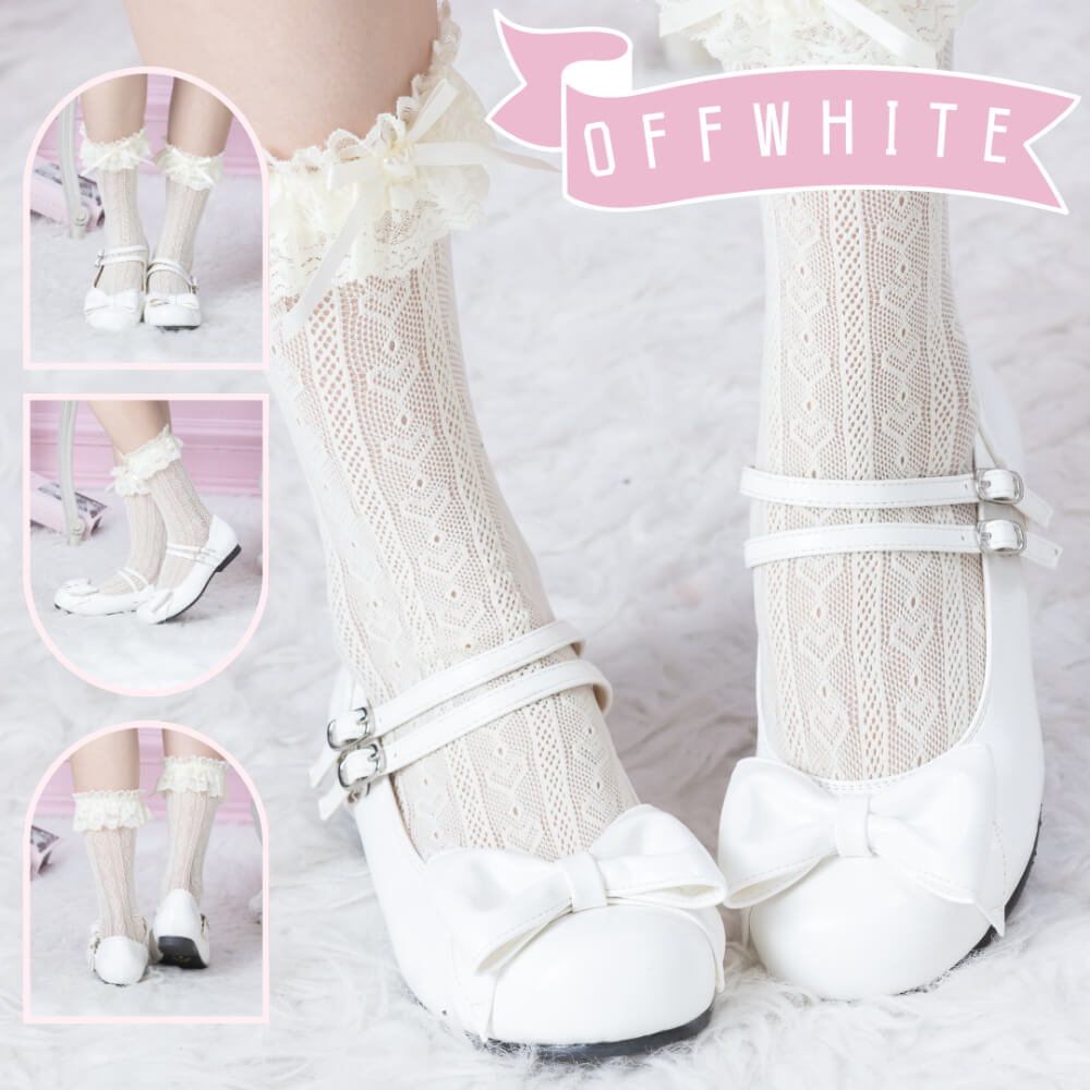 Double strap Petanko ribbon shoes
