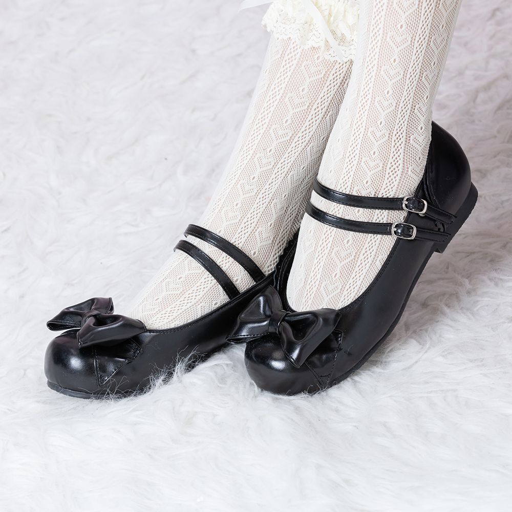 Double strap Petanko ribbon shoes