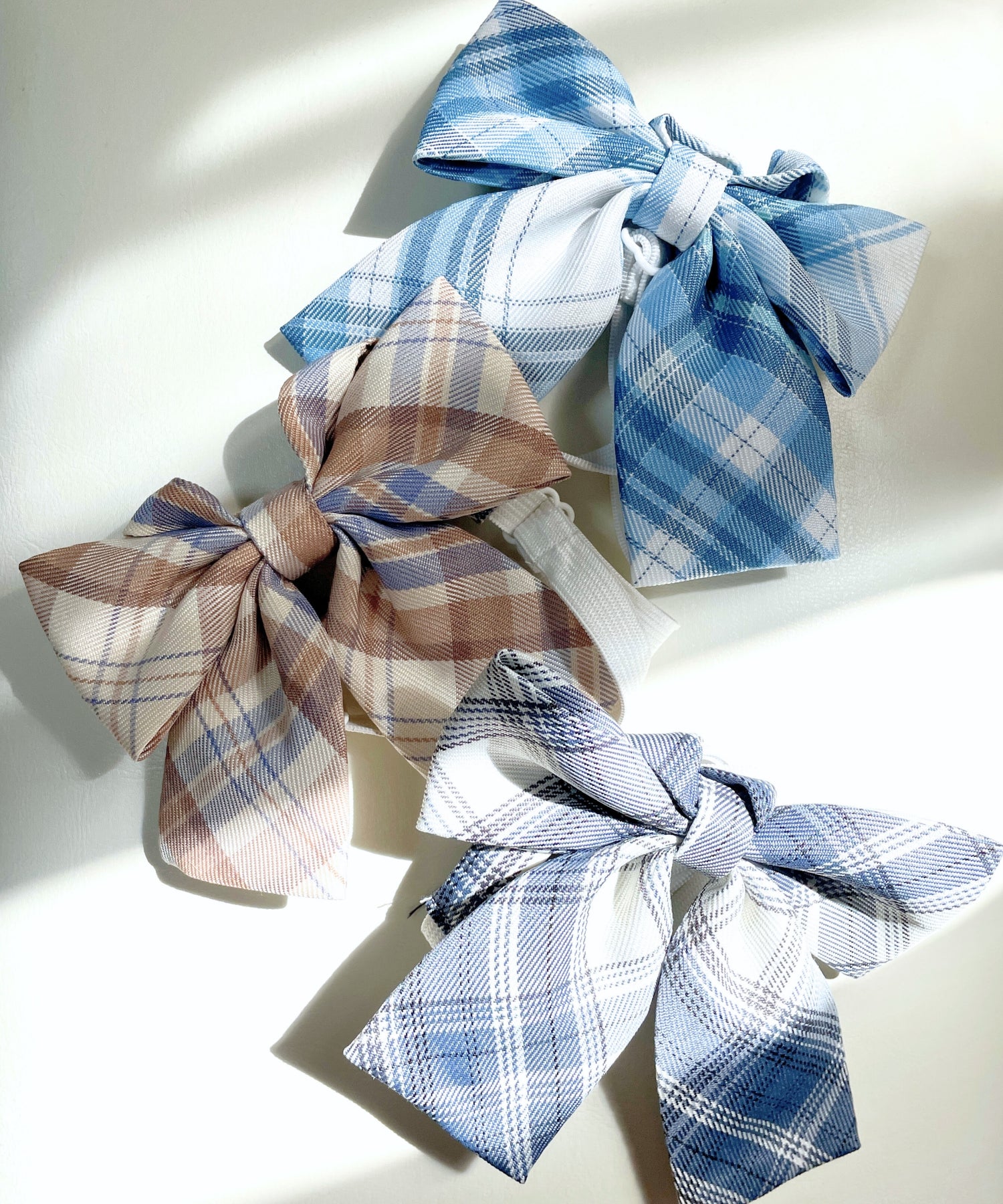 チェック柄リボンタイ