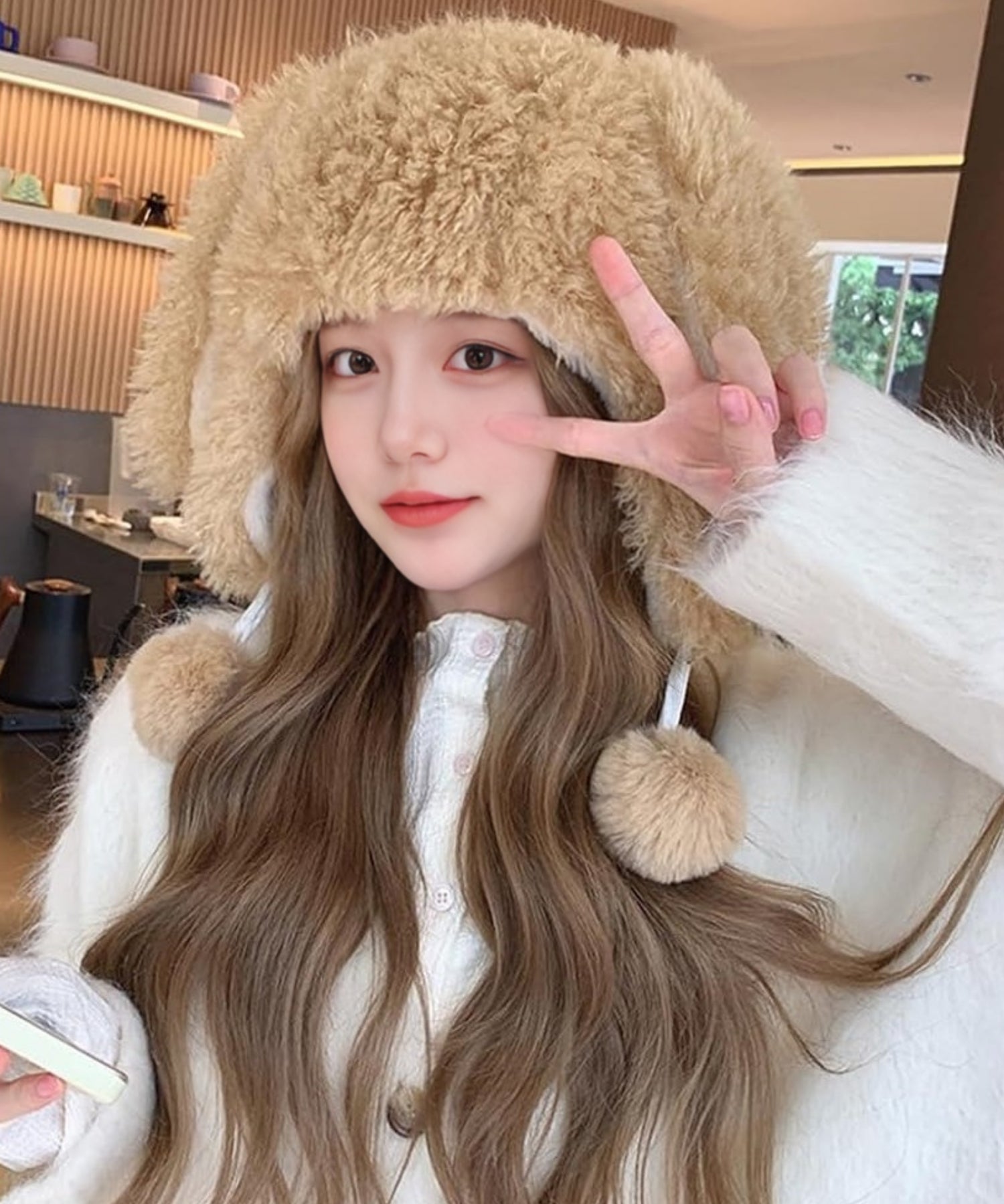 Fluffy Lop-Eared Bunny Hat