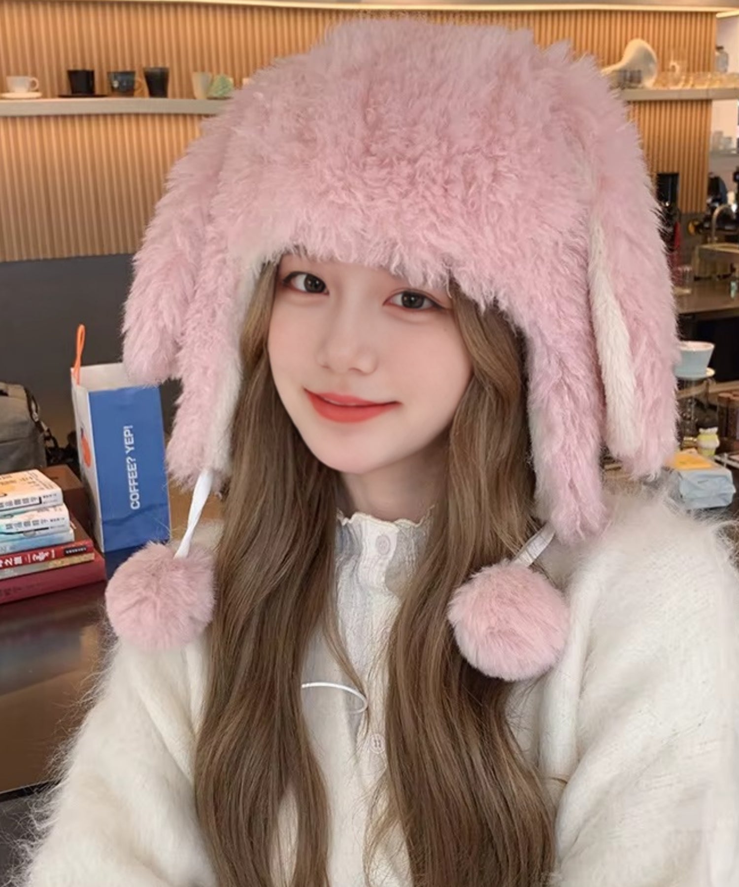 Fluffy Lop-Eared Bunny Hat