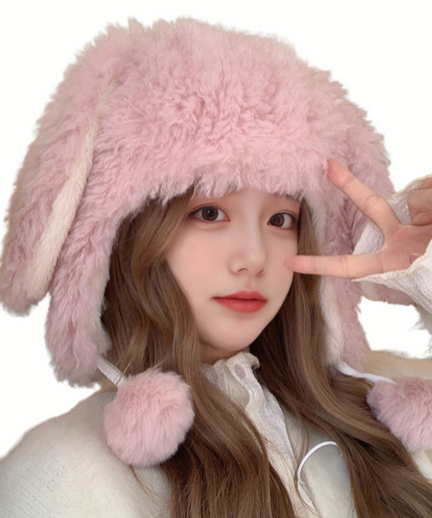 Fluffy Lop-Eared Bunny Hat