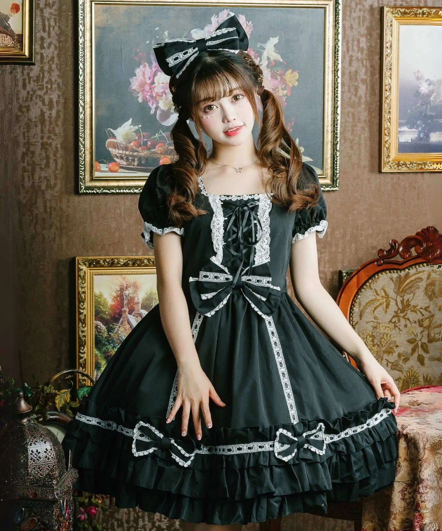 Rede lace with cape (sleeve removal can be removed ♪)