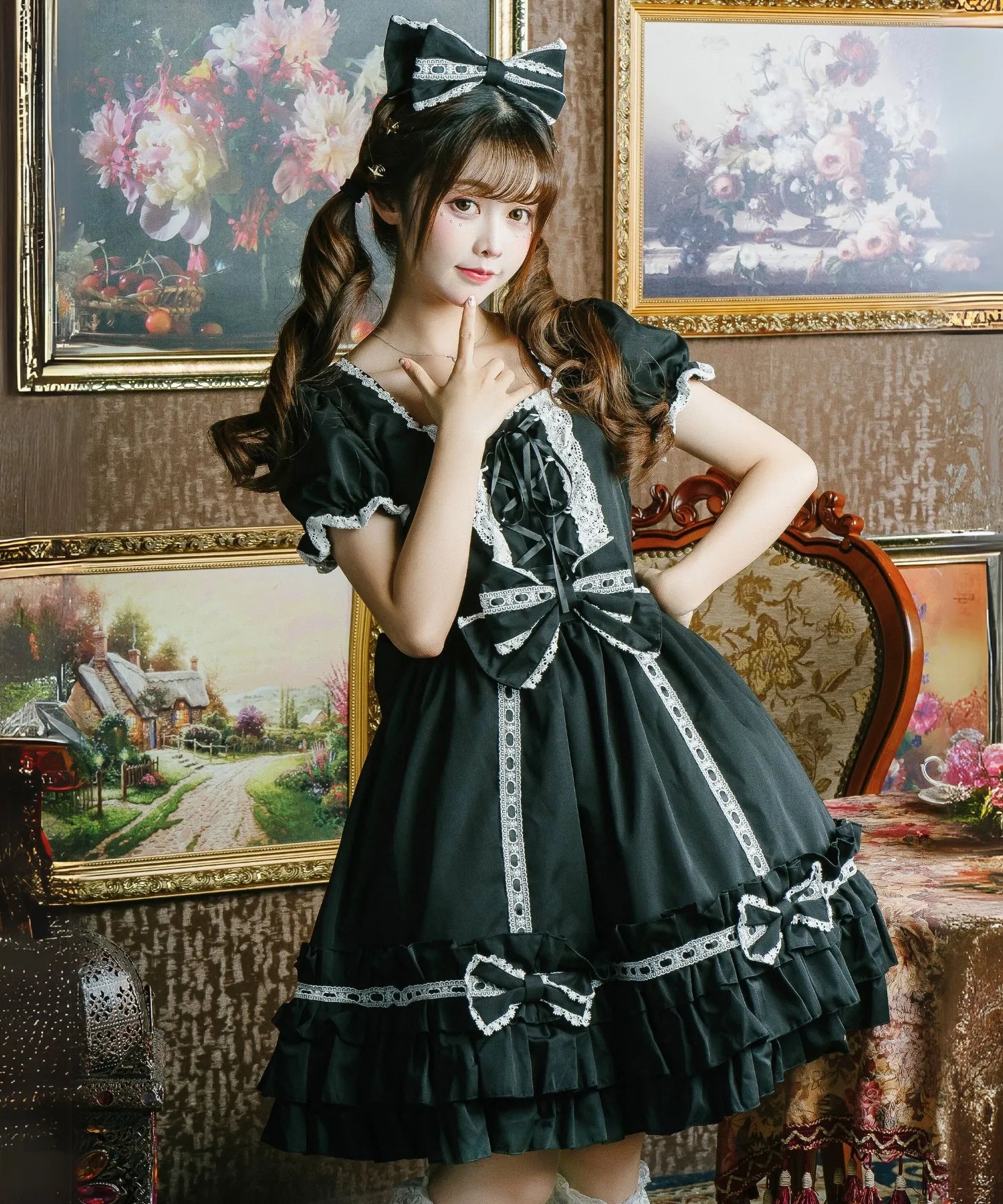 Rede lace with cape (sleeve removal can be removed ♪)