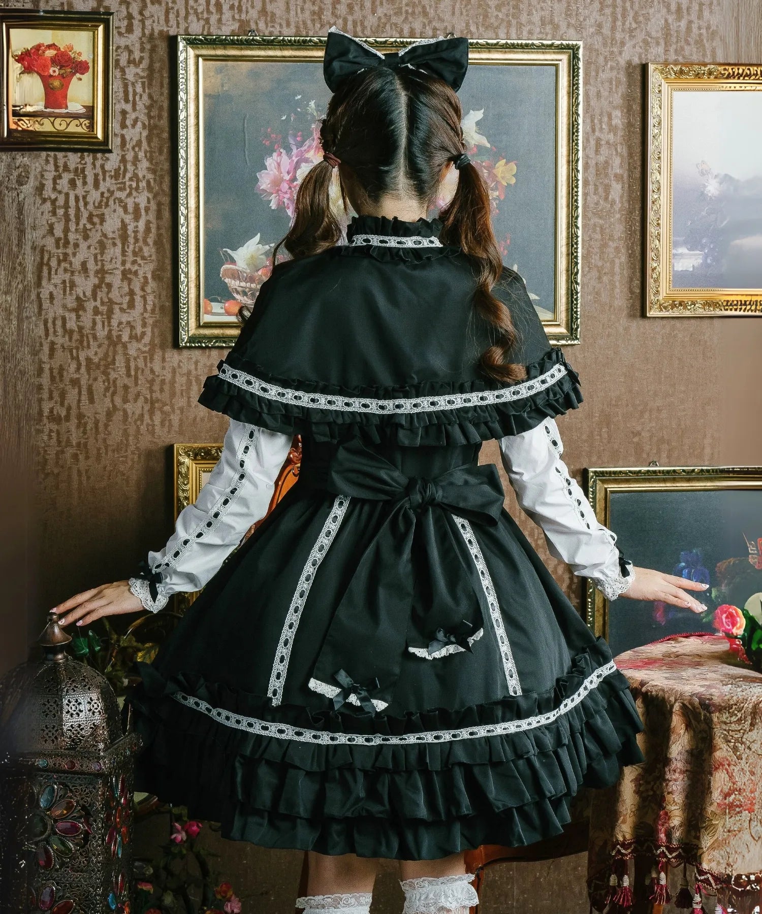 Rede lace with cape (sleeve removal can be removed ♪)