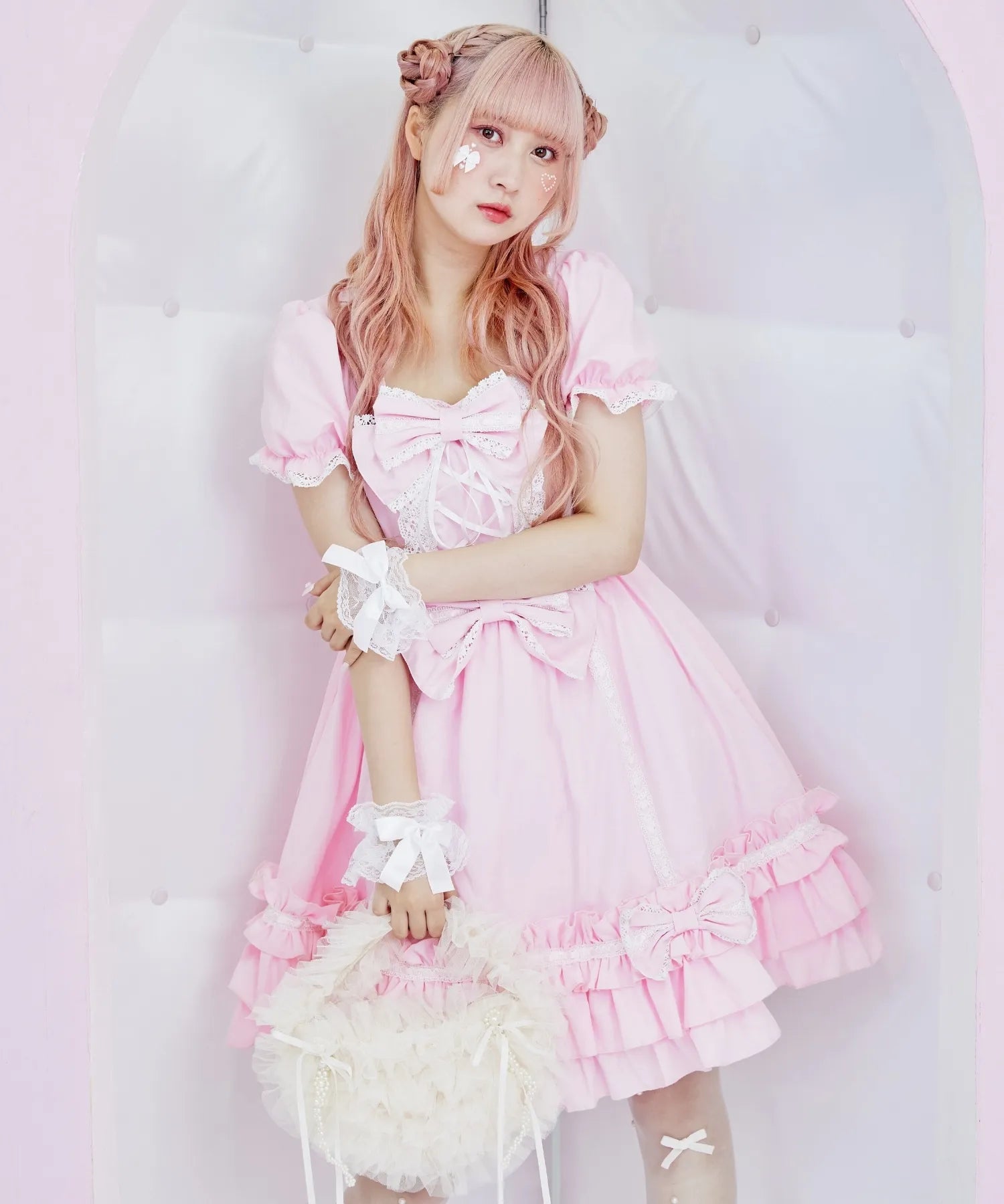 Rede lace with cape (sleeve removal can be removed ♪)