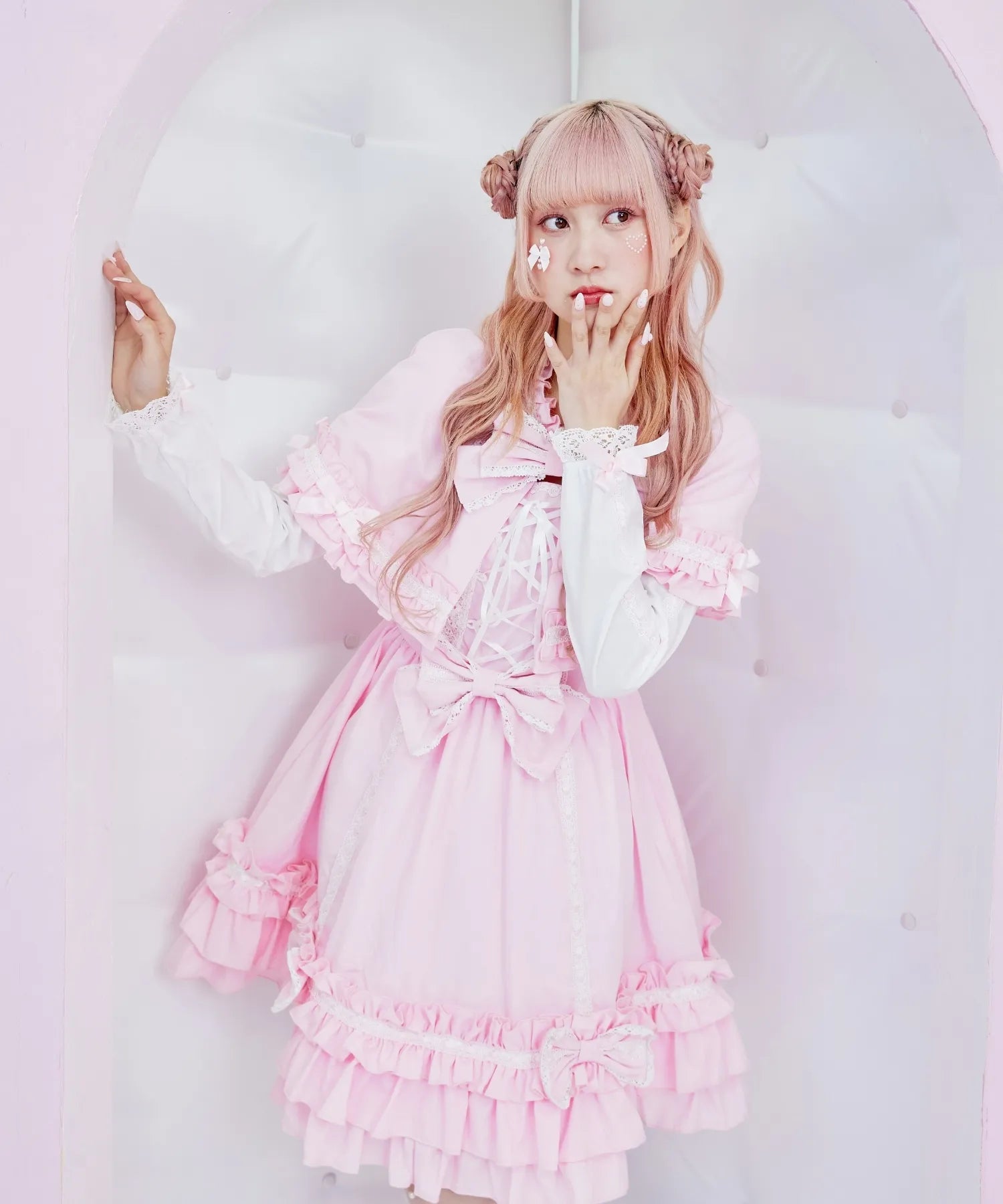 Rede lace with cape (sleeve removal can be removed ♪)