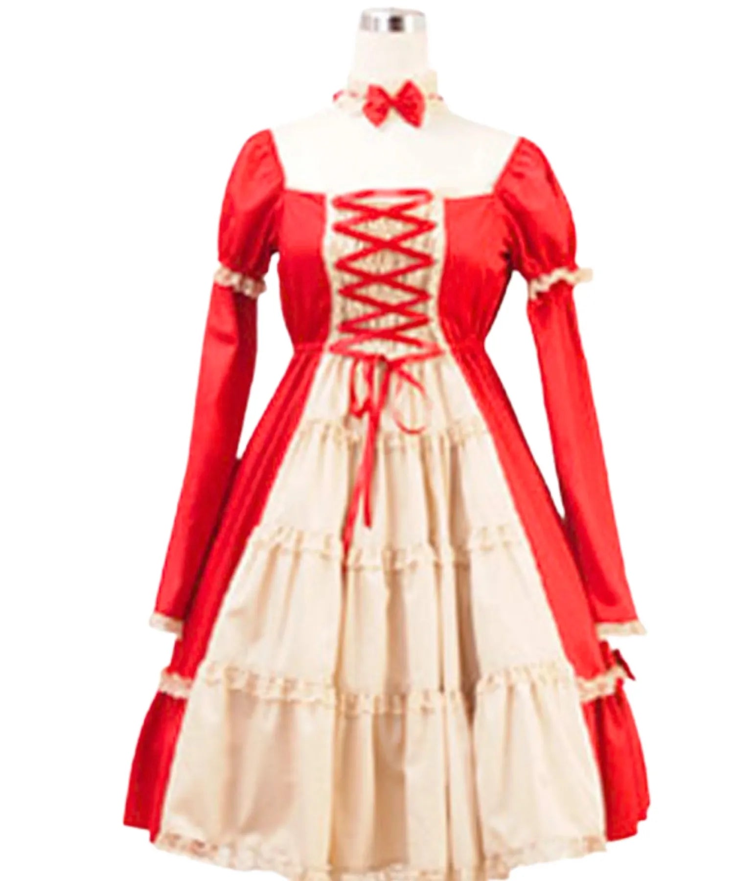Bust with choker dressed dress