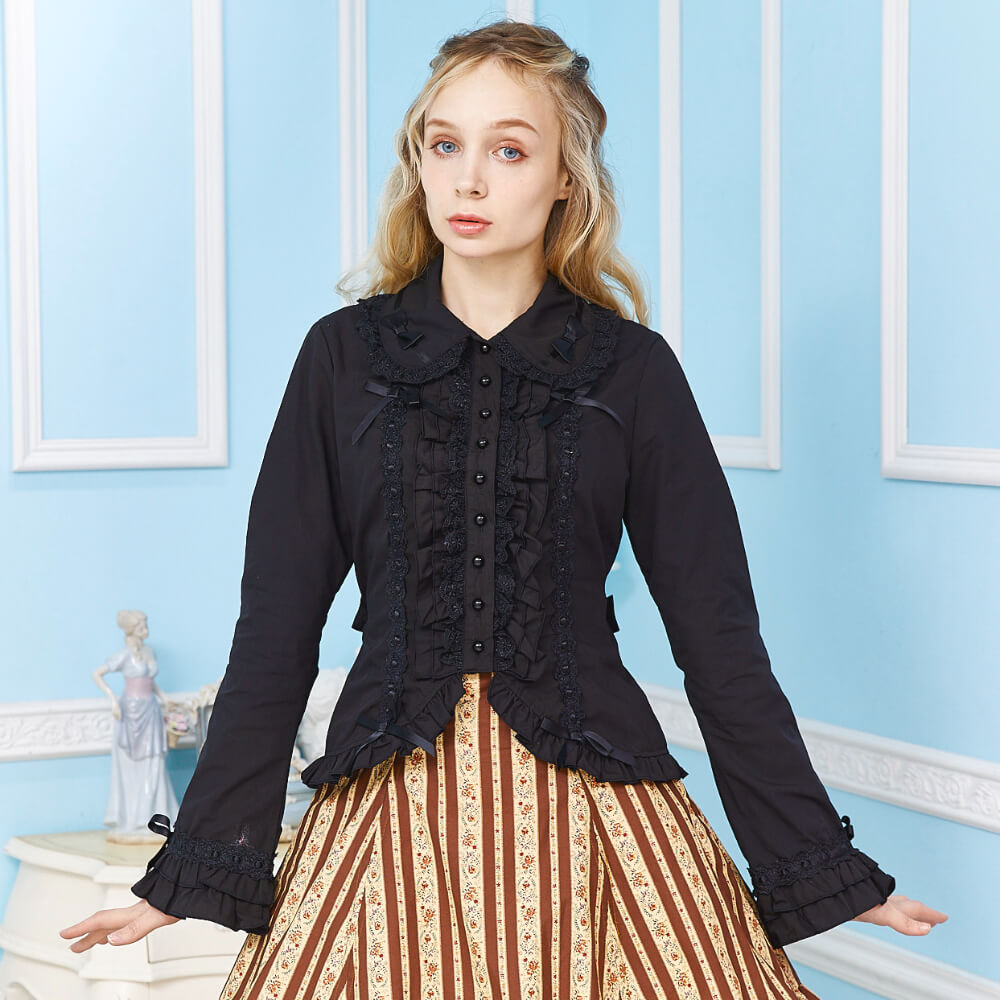 Ladder ribbon blouse