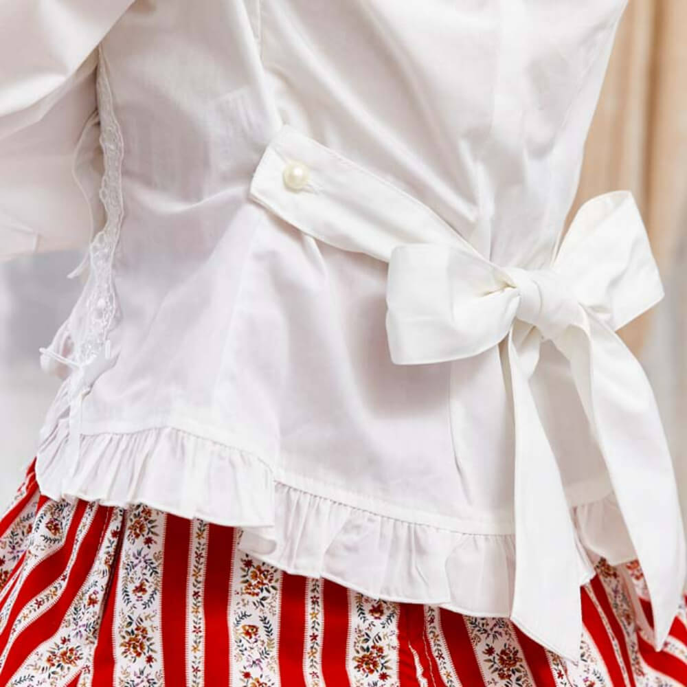 Ladder ribbon blouse
