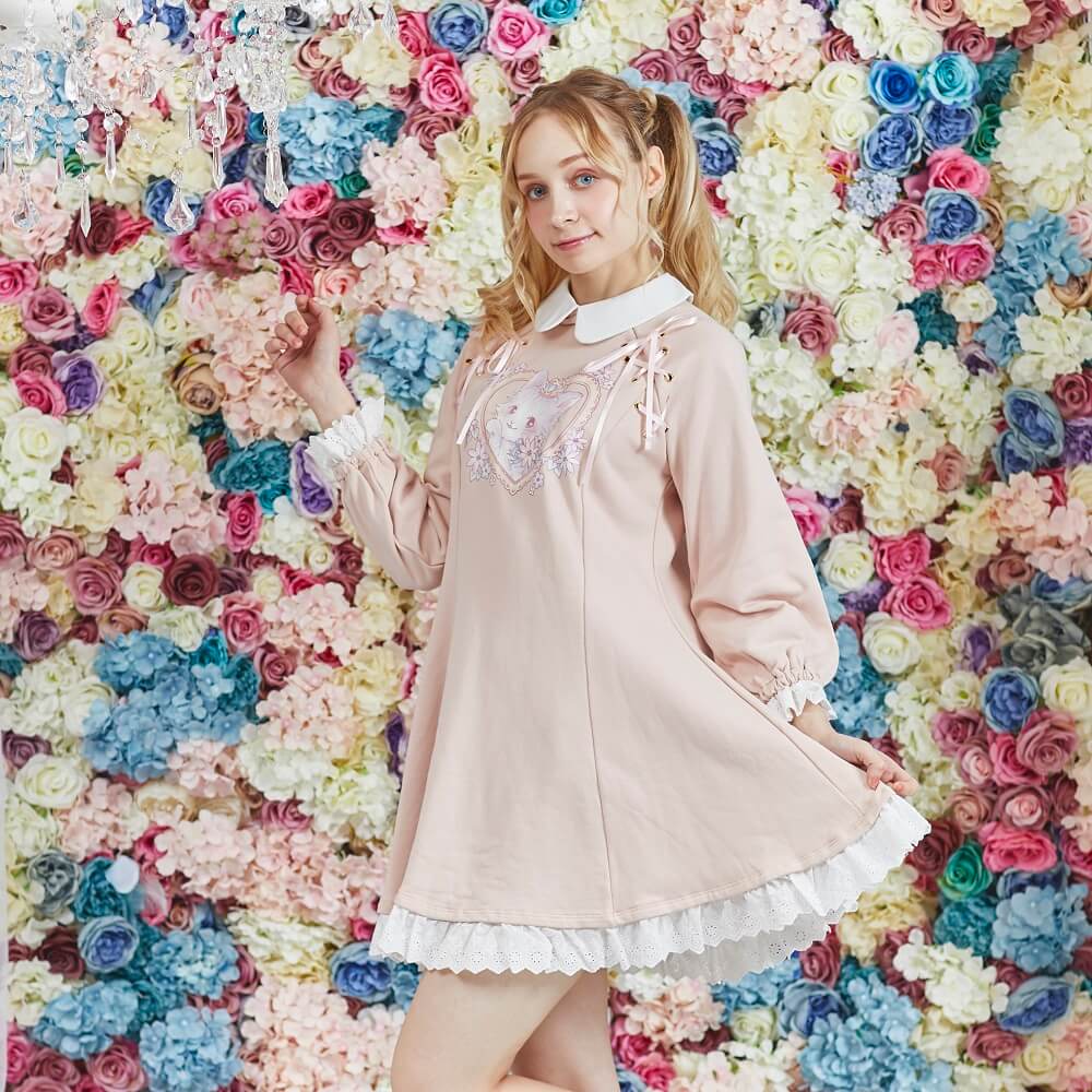 Yumekawa Lace Up cat One Piece