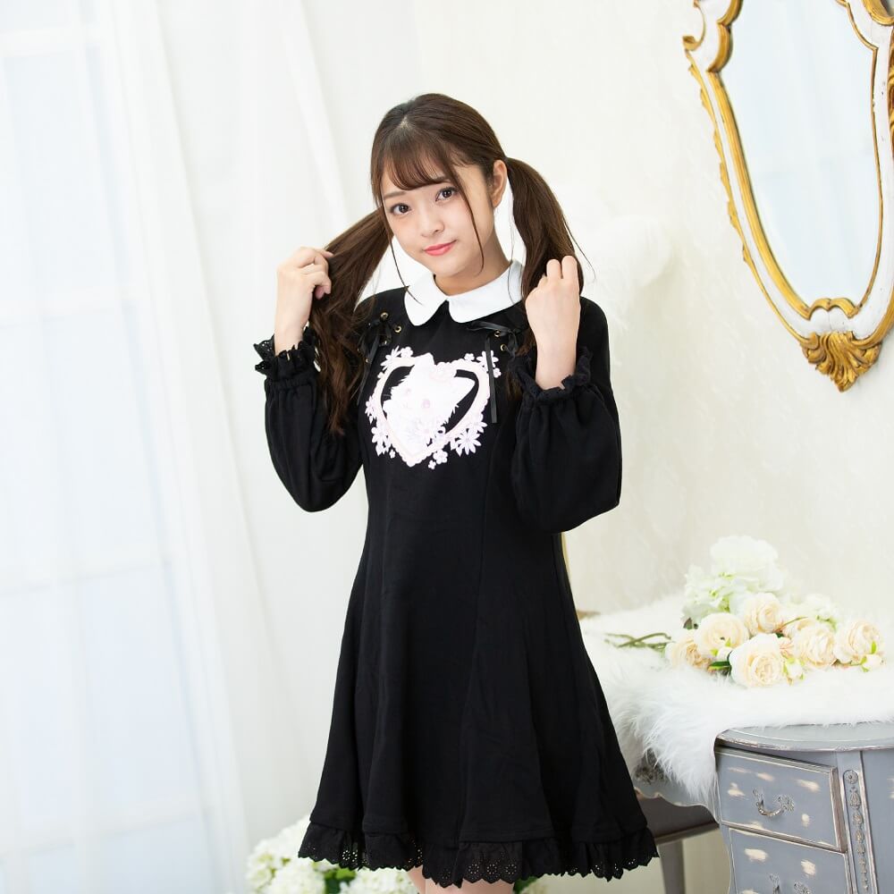 Yumekawa Lace Up cat One Piece