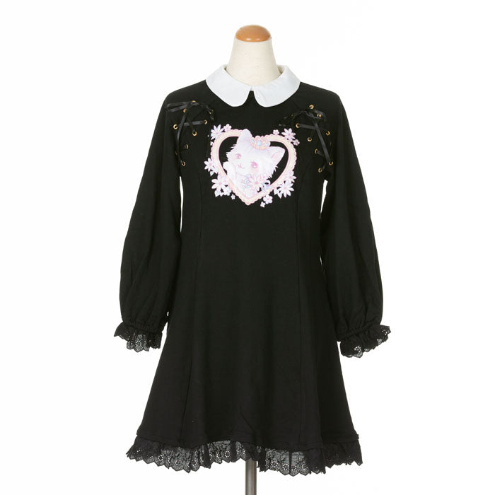 Yumekawa Lace Up cat One Piece