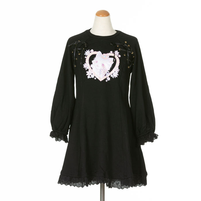 Yumekawa Lace Up cat One Piece