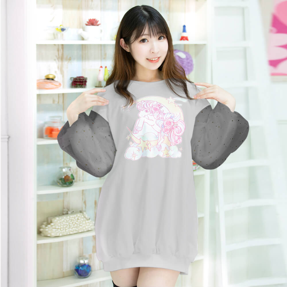 Yumekawa sleeve ture unicorn dress