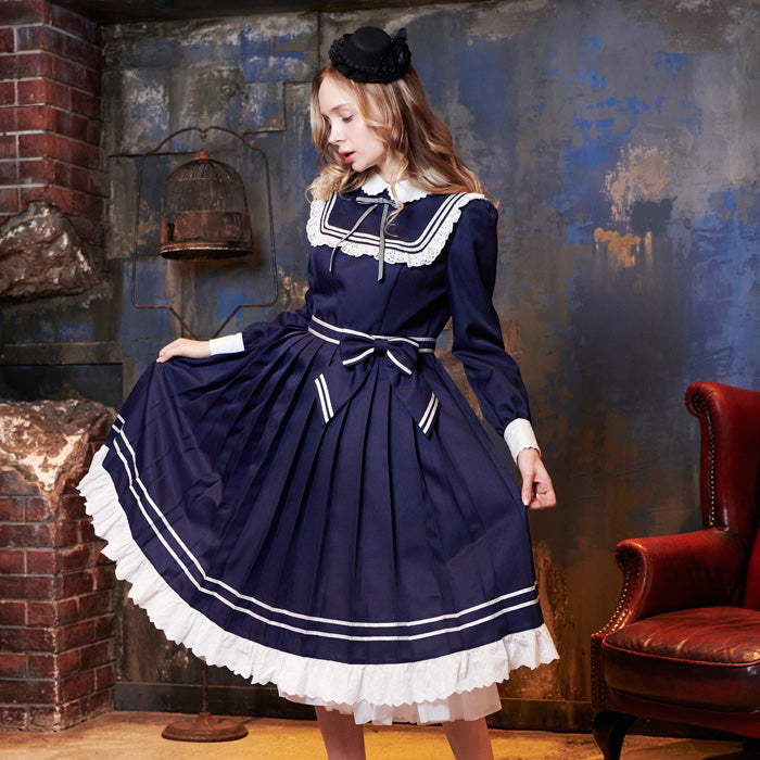 Sailor Malimplet One Piece with waist ribbon
