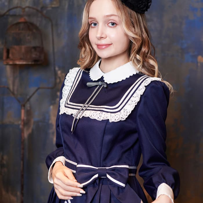 Sailor Malimplet One Piece with waist ribbon