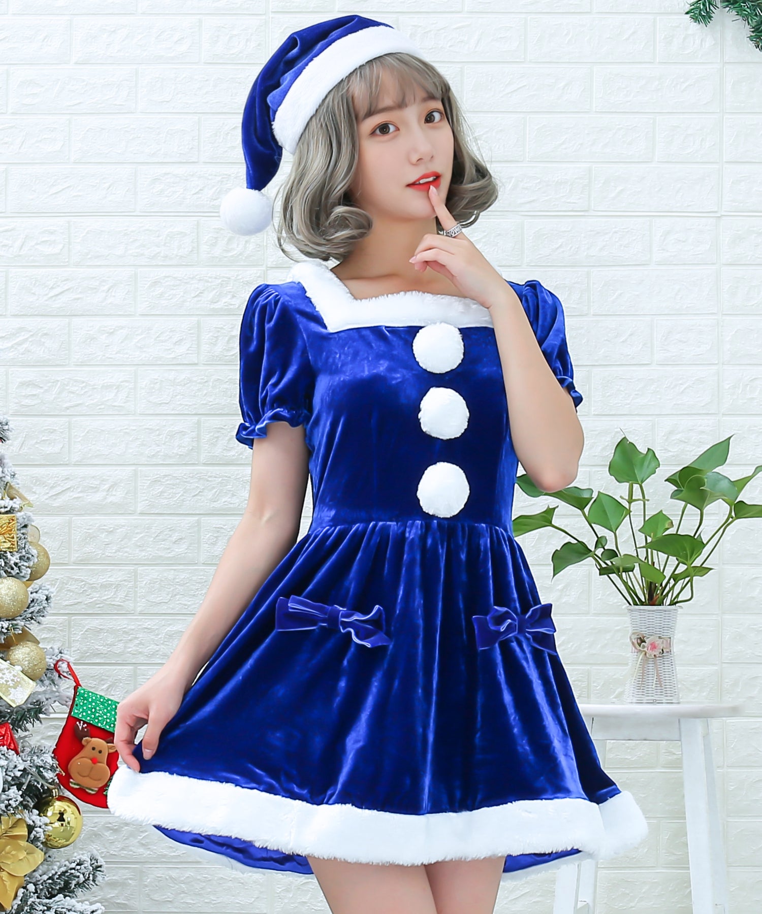 ベロアサンタ帽