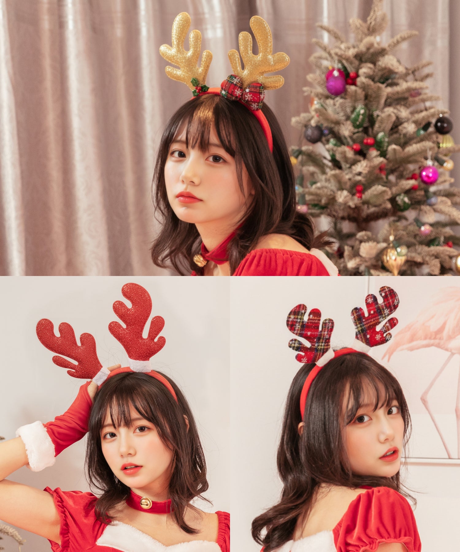 トナカイ角カチューシャ