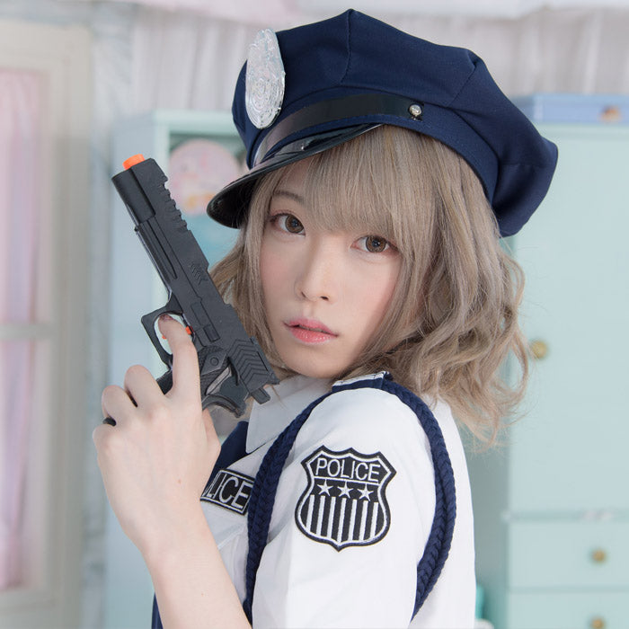ホワイトシャツ&タイトミニスカートのポリス5点セット