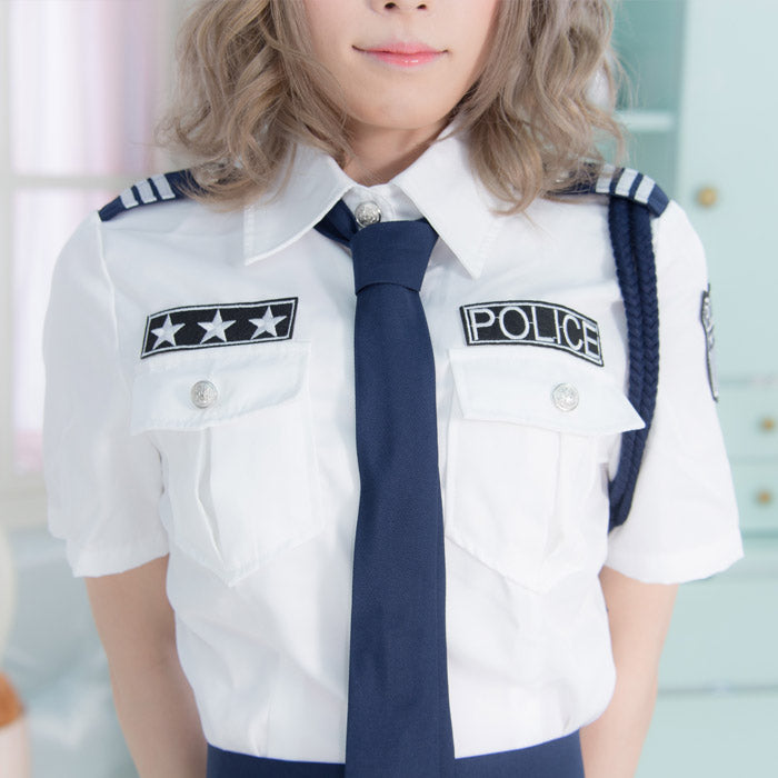 ホワイトシャツ&タイトミニスカートのポリス5点セット