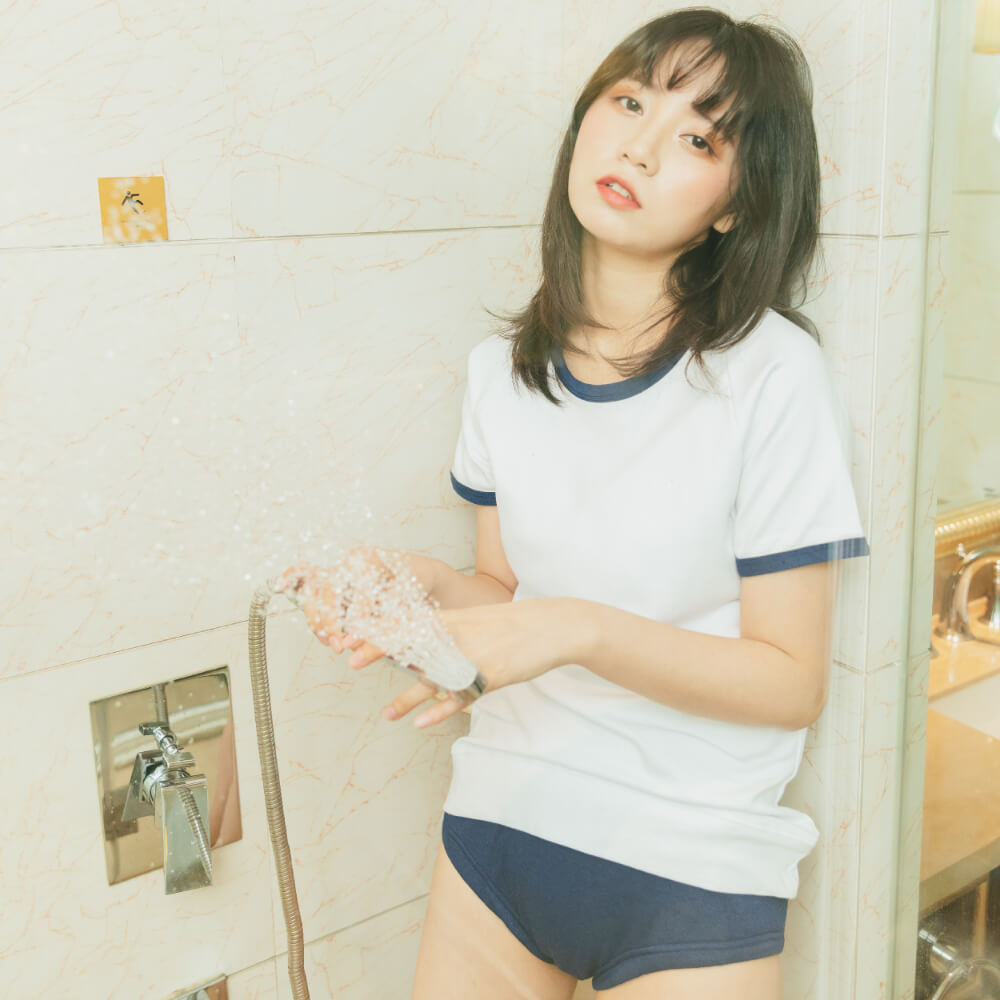 Retro gym clothes top and bottom set