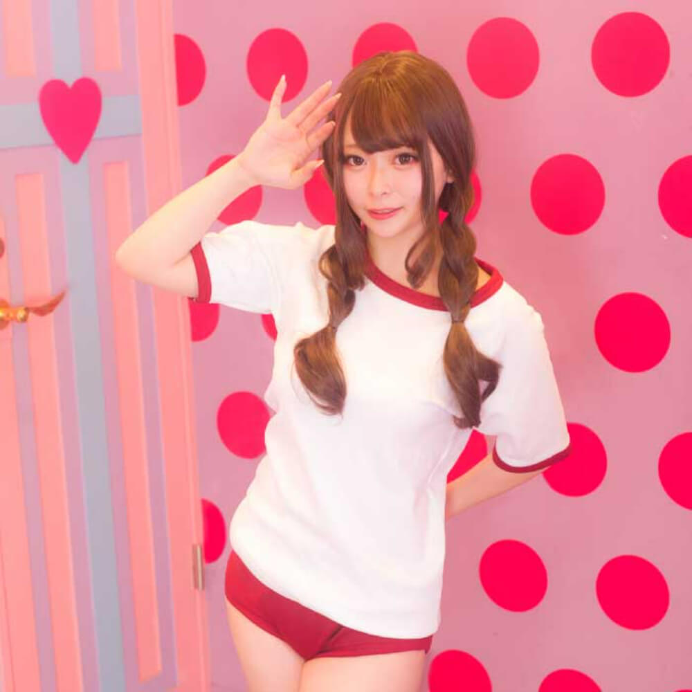 Retro gym clothes top and bottom set