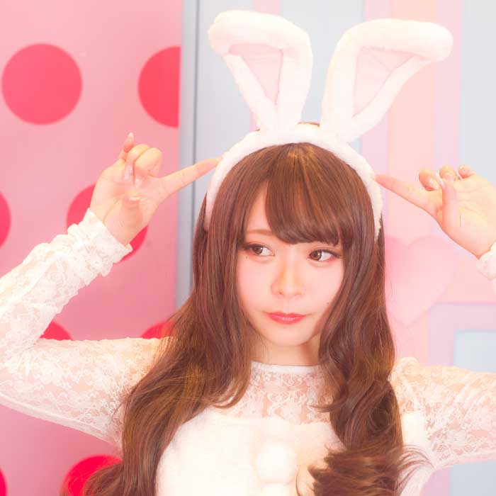 Pink-white rabbit set-up
