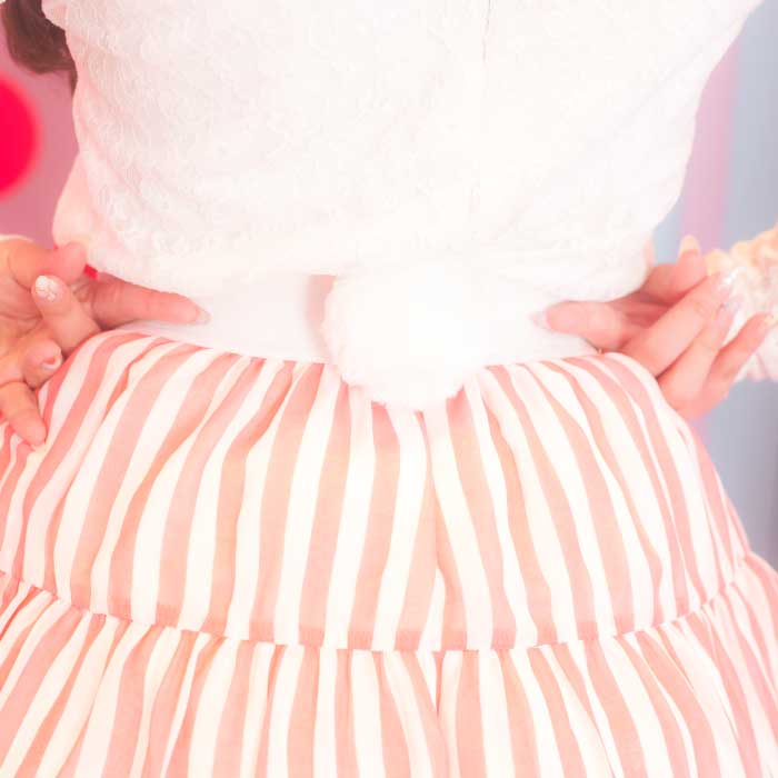 Pink-white rabbit set-up