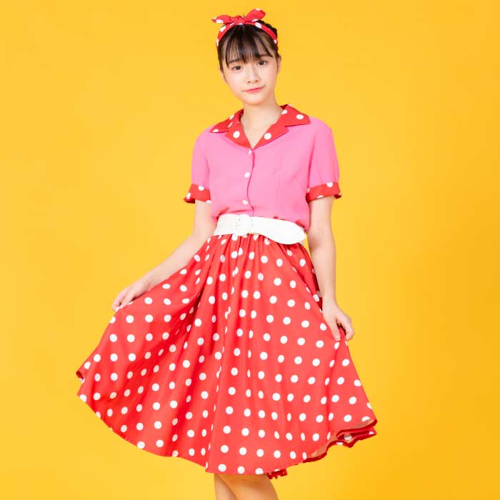 Colorful Retro Setup with Belt and Hairband