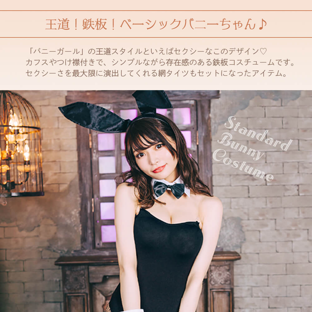 Basic bunny girl costume with transparent strap