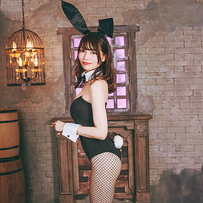 Basic bunny girl costume with transparent strap