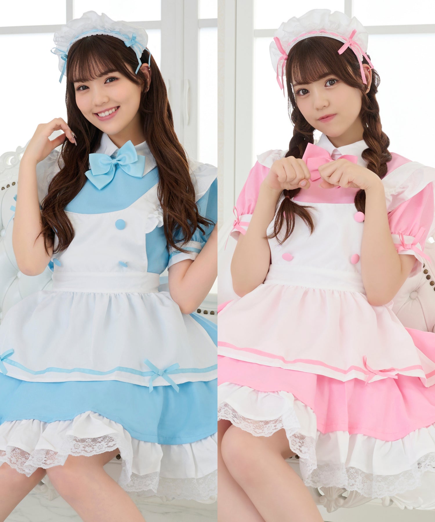 選べる4色!リボン&フリルの王道メイドコスチューム